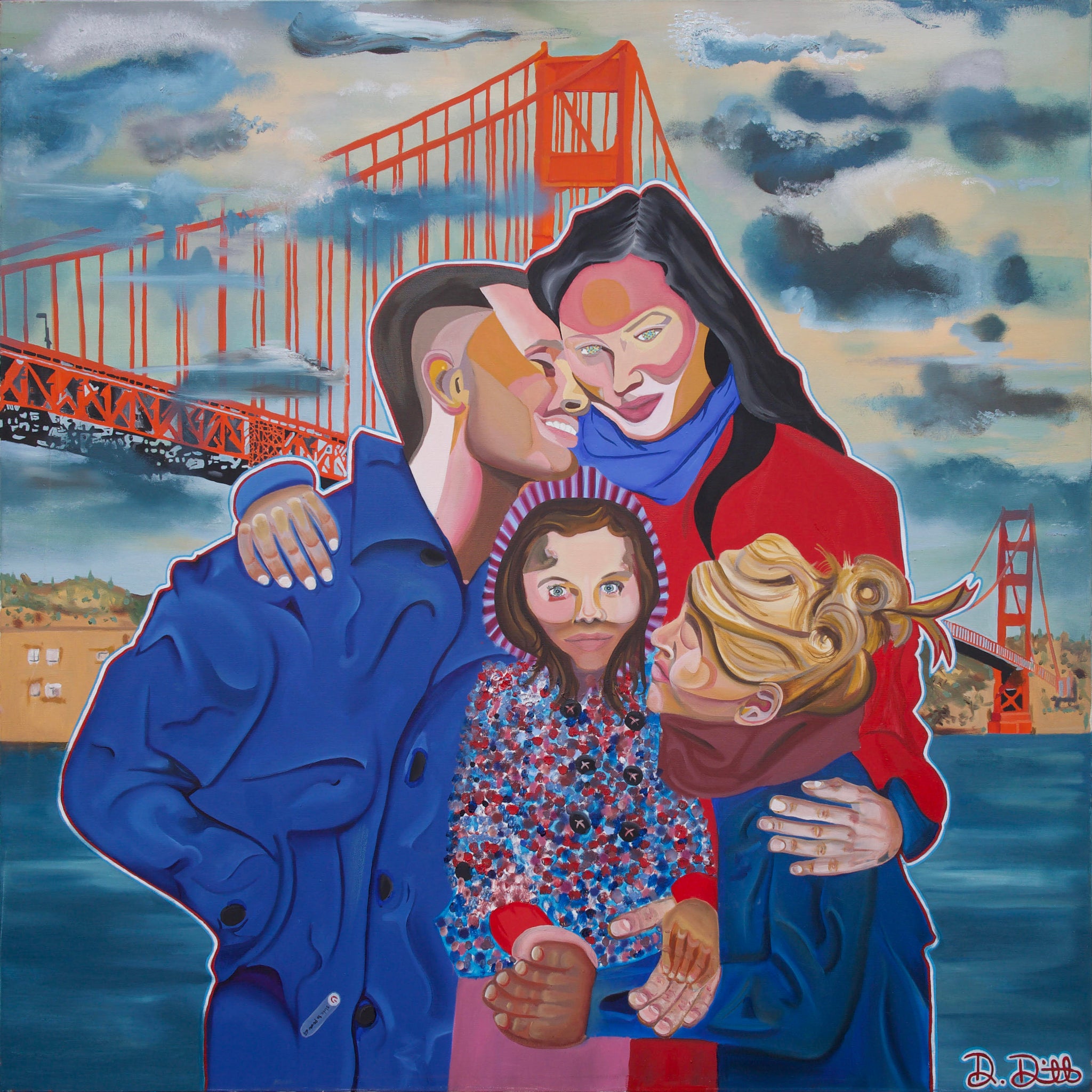 Golden Gate Bridge 2020 — original oil painting from the 2020 Vision series by Damon DeWitt