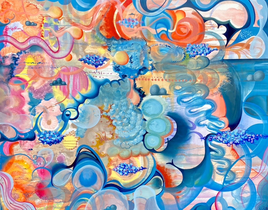 Heavenly Bodies 1 — 48×60 original oil on canvas by Damon DeWitt