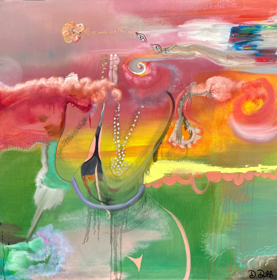 Heavenly Bodies No. 5 — original oil on canvas, 36x36 inches, by Damon DeWitt