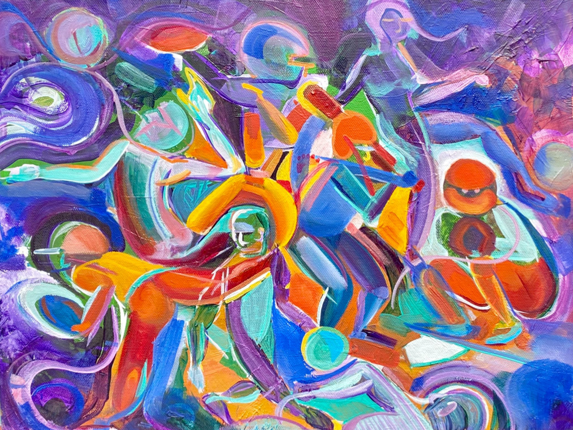Heavenly Bodies No. 7 — original oil on canvas, 12x16 inches, by Damon DeWitt