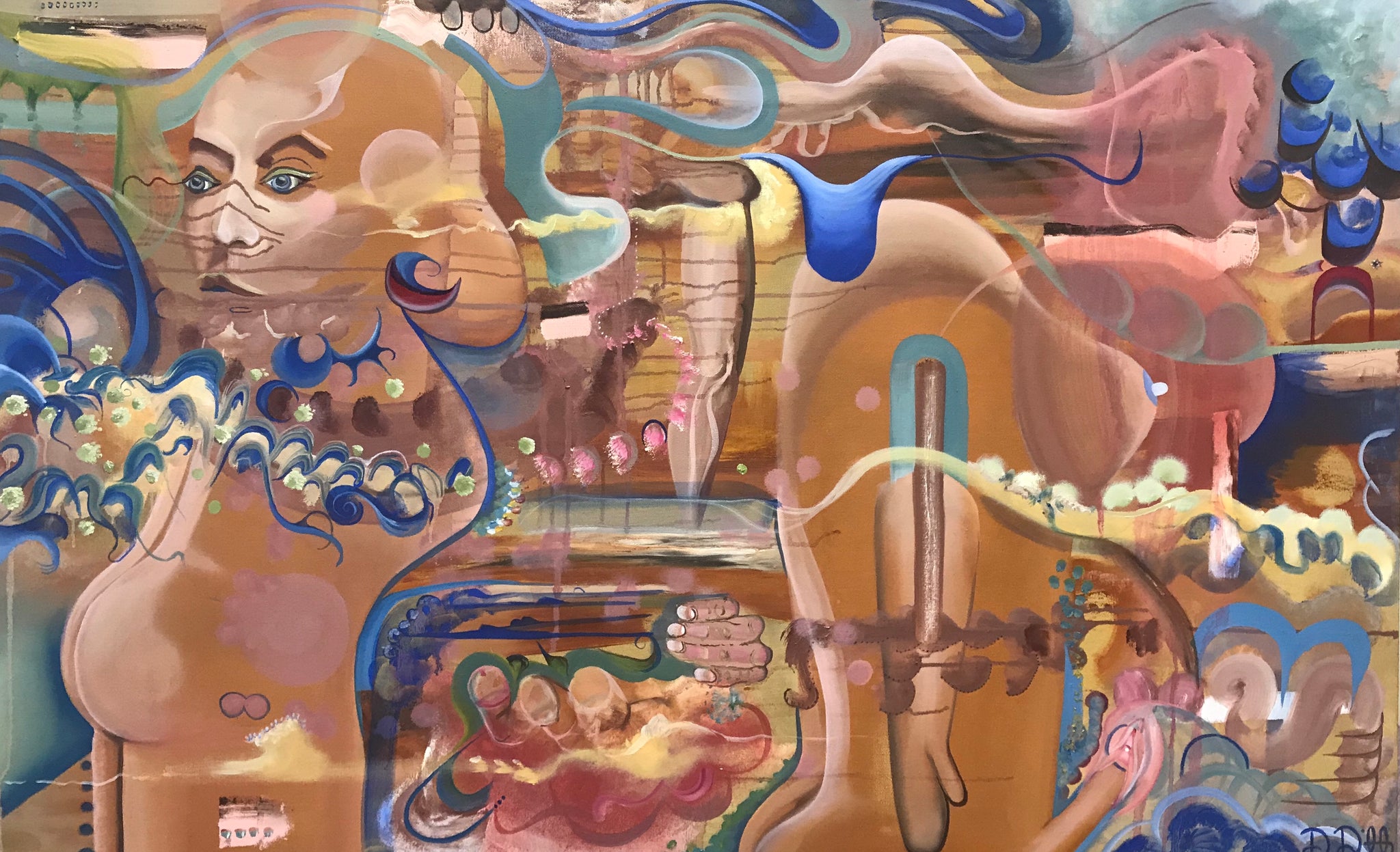 Heavenly Bodies No. 8 — original oil on canvas, 30x48 inches, by Damon DeWitt