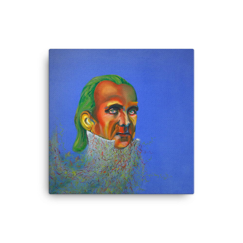 James K. Polk canvas print — Dads of Democracy presidential portrait by Damon DeWitt