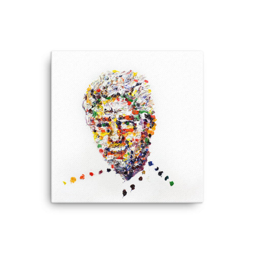 Bill Clinton canvas print — Dads of Democracy presidential portrait by Damon DeWitt