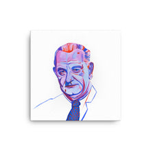 Lyndon B. Johnson canvas print on wall — Dads of Democracy by Damon DeWitt