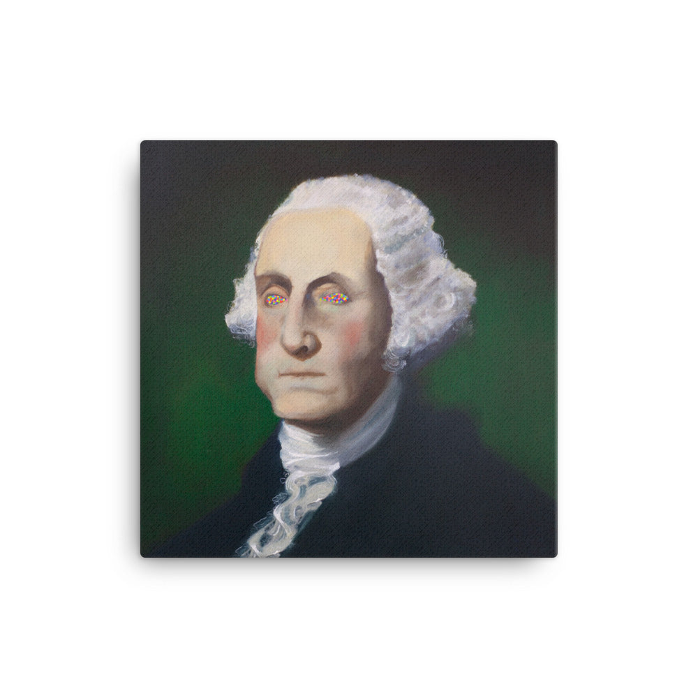 George Washington canvas print on wall — Dads of Democracy by Damon DeWitt