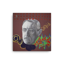 Woodrow Wilson canvas print on wall — Dads of Democracy by Damon DeWitt