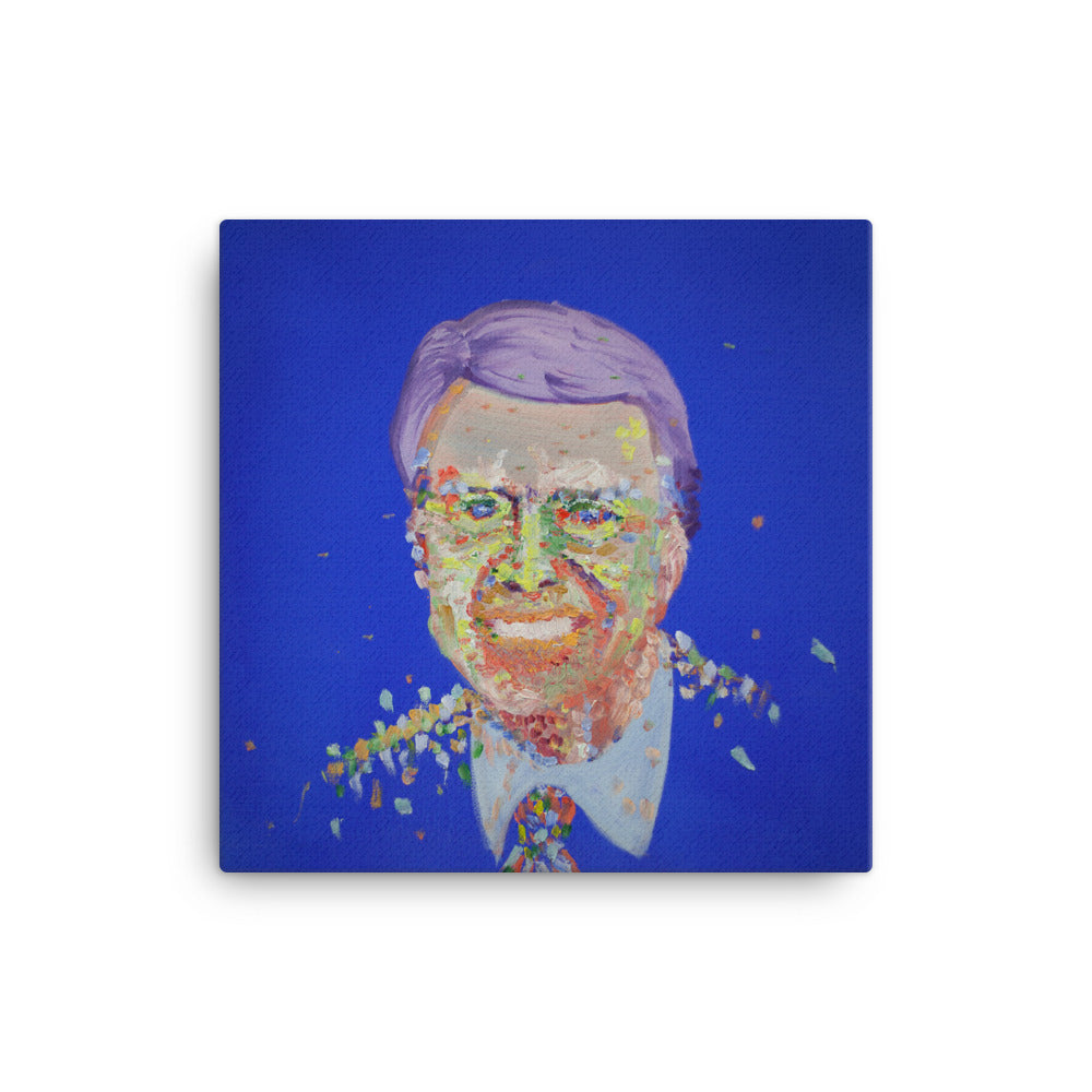 Jimmy Carter canvas print on wall — Dads of Democracy by Damon DeWitt