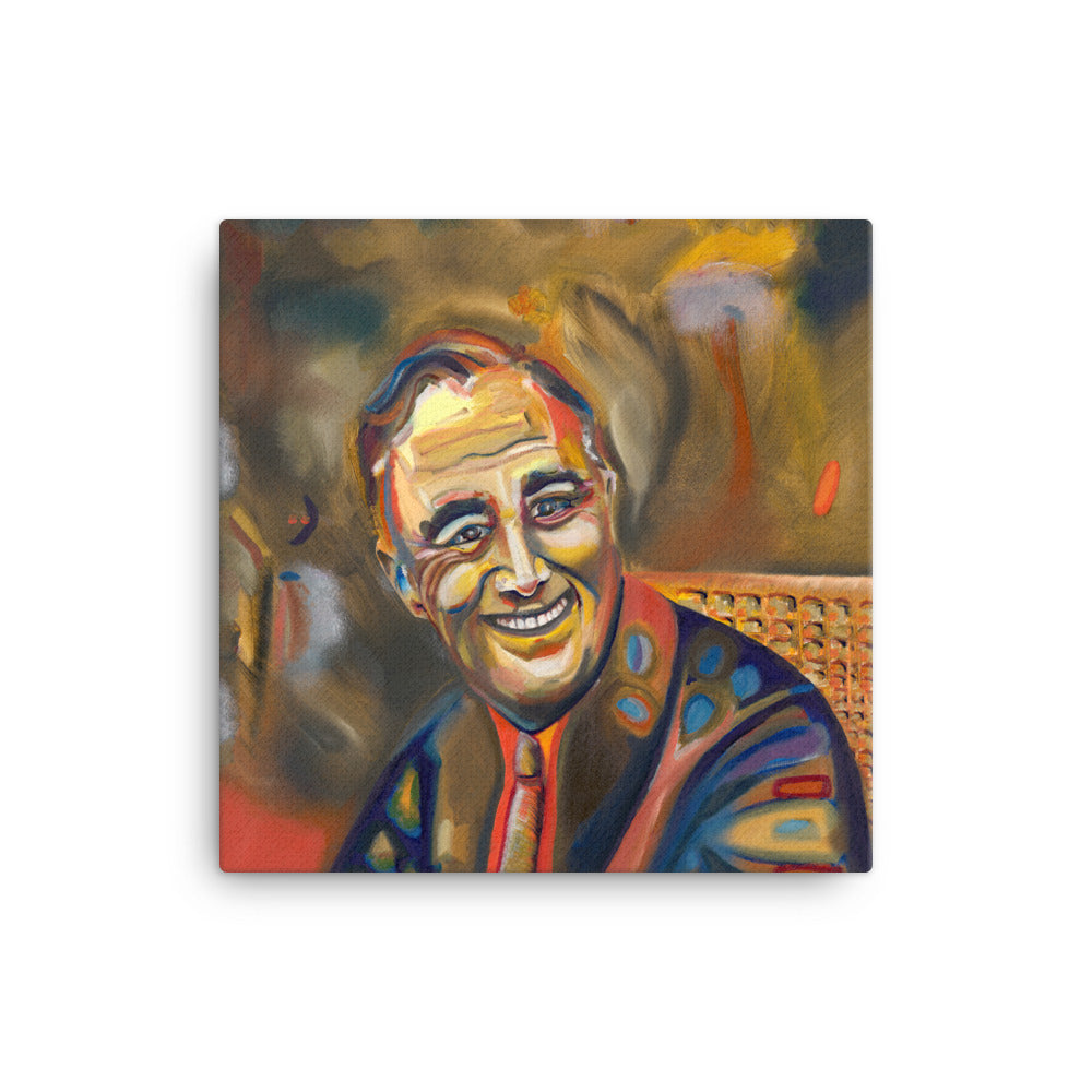 Franklin D. Roosevelt canvas print on wall — Dads of Democracy by Damon DeWitt