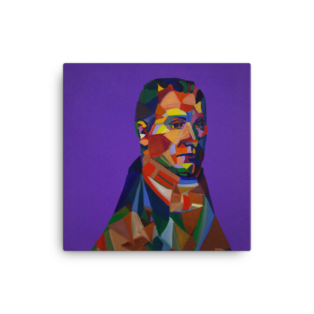 James Monroe canvas print — Dads of Democracy presidential portrait by Damon DeWitt
