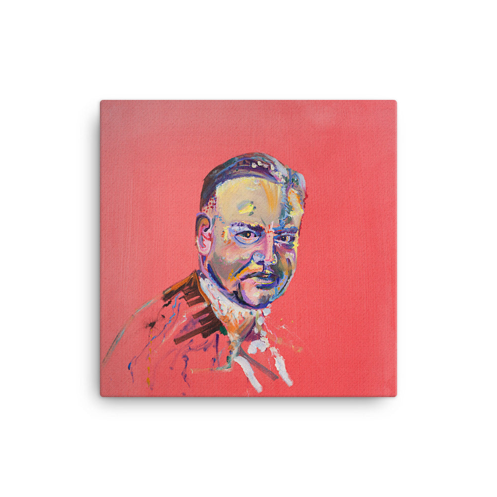 Herbert Hoover canvas print — Dads of Democracy presidential portrait by Damon DeWitt