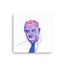 Lyndon B. Johnson canvas print — Dads of Democracy presidential portrait by Damon DeWitt