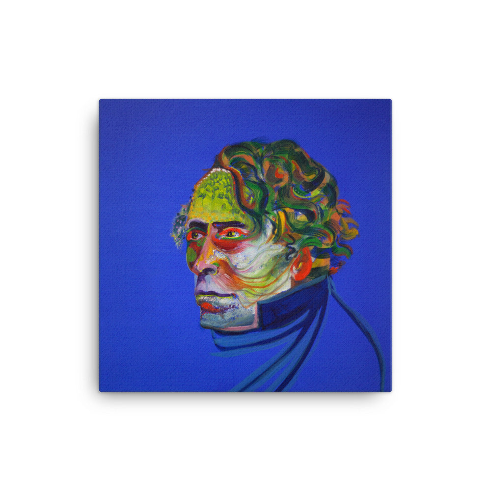 Franklin Pierce canvas print — Dads of Democracy presidential portrait by Damon DeWitt