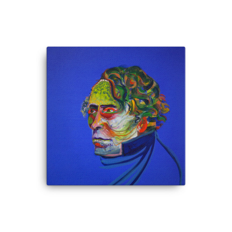 Franklin Pierce canvas print — Dads of Democracy presidential portrait by Damon DeWitt
