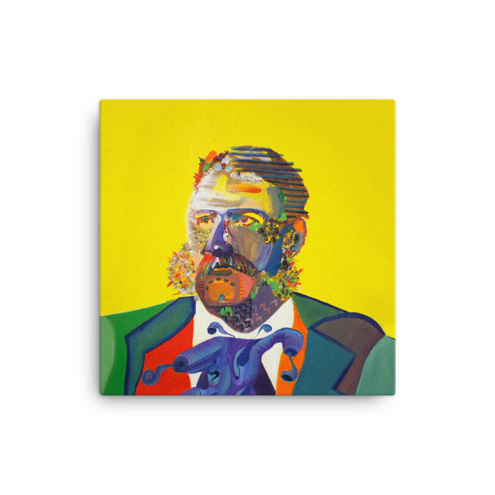 Chester Arthur canvas print — Dads of Democracy presidential portrait by Damon DeWitt