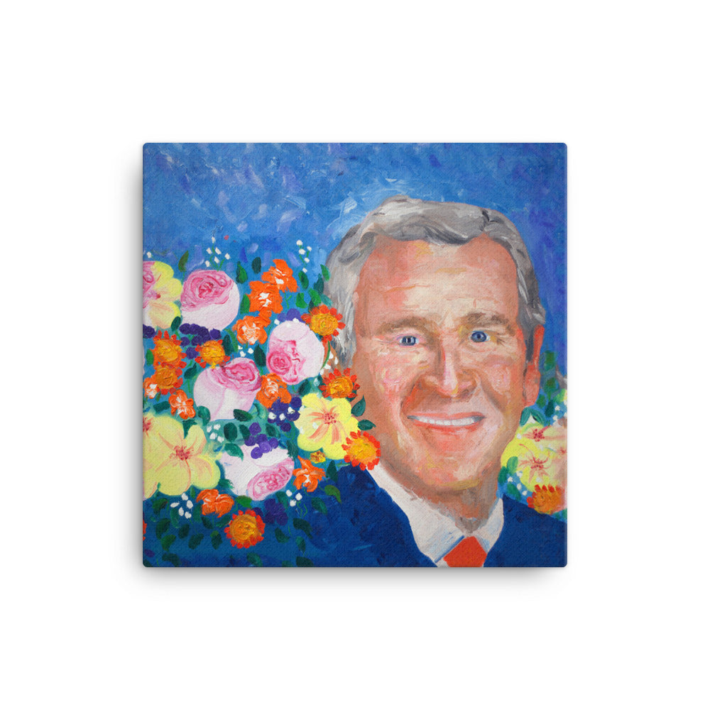 George W. Bush canvas print on wall — Dads of Democracy by Damon DeWitt